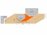 CMT Orange Tools C61500401 Sada na dvierka CNC S=20 mm, 4 ks