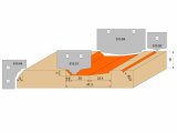 CMT Orange Tools C61500401 Sada na dvierka CNC S=20 mm, 4 ks