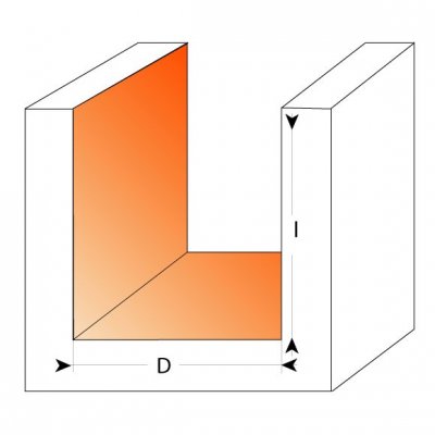 CMT Orange Tools C911 Drážkovacia fréza krátka - D3x8 L45 S=8 HM