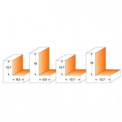 CMT Orange Tools C935 Falcovacia fréza na polodrážku - H9,5 D31,7x12,7 S=8 HM