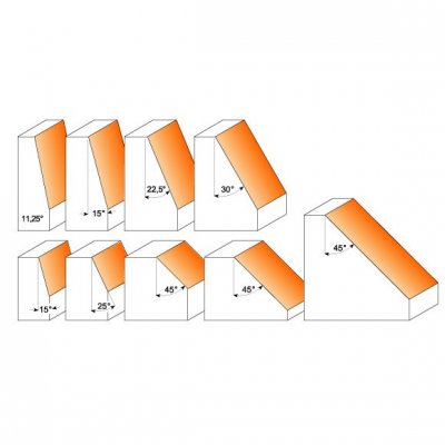 CMT Orange Tools CMT C936 Uhlová fréza s ložiskom - 45° D45x18 S=8 HM