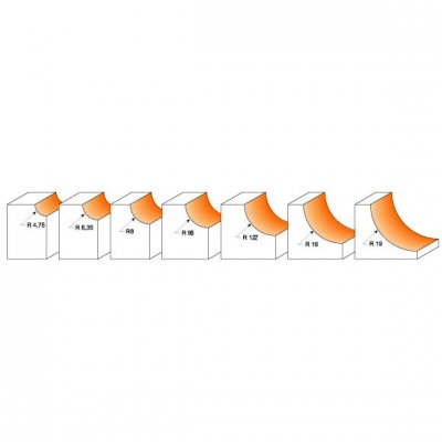 CMT Orange Tools CMT C937 Zaobľovacia fréza vypuklá - R4,75 D22,2x12,7 S=8 HM