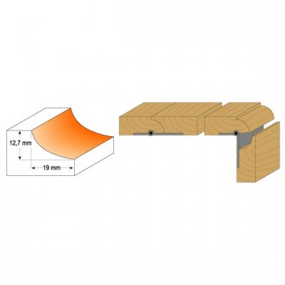 CMT Orange Tools CMT C937 Zaobľovacia fréza vypuklá - R4,75 D22,2x12,7 S=8 HM
