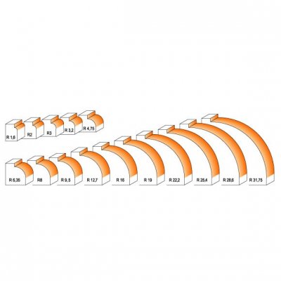 CMT Orange Tools Fréza zaobľovacia vydutá - R3,2 D19,1x12,7 S=6 HM