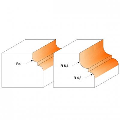 CMT Orange Tools CMT C944 Profilová fréza s ložiskom - R4 D28,7x13 S=8 HM