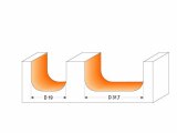 CMT Orange Tools CMT C951 Žliabková fréza - R6,4 D19x16 S=8 HM