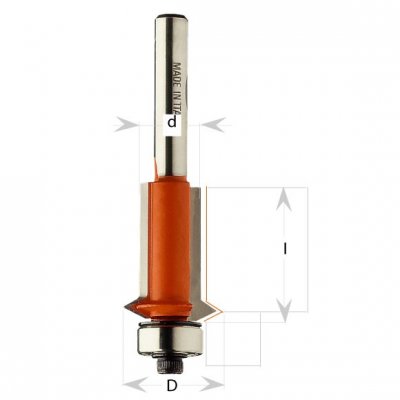 CMT Orange Tools CMT C953 Orezávacia fréza s V britom - D12,7x19 L 25,4 S=8 HM