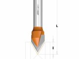 CMT Orange Tools C958 Fréza na V drážku 60° - D12,7x10 S=8 HM