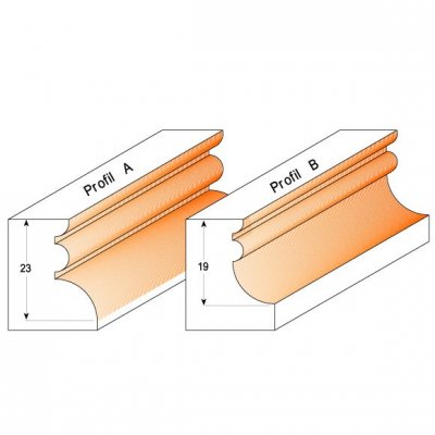 CMT Orange Tools C956 profilová sada - D31,7x19 profil B S=12 HM