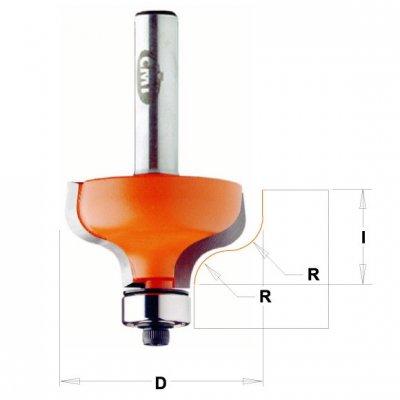 CMT Orange Tools CMT C959 Profilová fréza s ložiskom CMT - R6,4 D38,1x18 S=8 HM