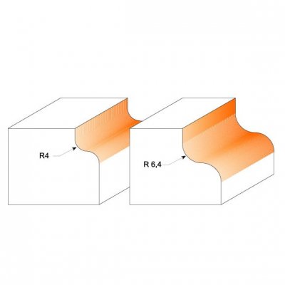 CMT Orange Tools CMT C959 Profilová fréza s ložiskom CMT - R6,4 D38,1x18 S=8 HM