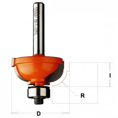 CMT Orange Tools C964 Zaobľovacia fréza vypuklá - R8 D31,7x14,3 S=8 HM