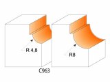 CMT Orange Tools C964 Zaobľovacia fréza vypuklá - R8 D31,7x14,3 S=8 HM