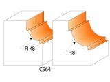 CMT Orange Tools C964 Zaobľovacia fréza vypuklá - R8 D31,7x14,3 S=8 HM