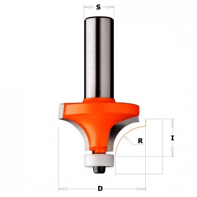 CMT Orange Tools CMT C980 Zaobľovacia fréza na CORIAN - R8 D28,7 I15 S=12