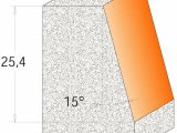 CMT Orange Tools CMT C981 Uhlová fréza na CORIAN - D23 I25,4 A15° S=12