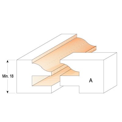 CMT Orange Tools CMT C991 Sada fréz pro rám výplně - D44,4 t18-22 profil B S=12 HM
