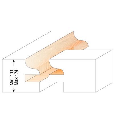 CMT Orange Tools CMT C991 Sada fréz pro rám výplně - D31,75 t11-17,5 S=12 HM