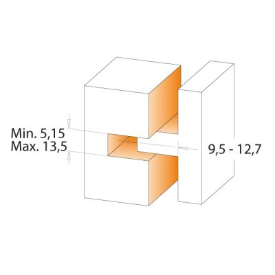 CMT Orange Tools C90062511 Sada na dvierka - S=12 HM
