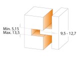 CMT Orange Tools C90062511 Sada na dvierka - S=12 HM