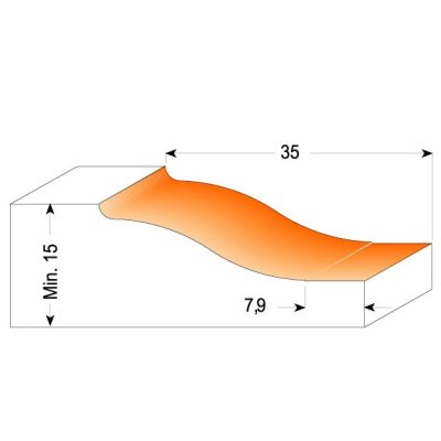 CMT Orange Tools C90051011 Sada dvierková pre rám a výplň - 5ks profil B S=12 HM