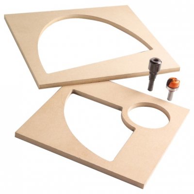 CMT Orange Tools CBTS-002 Sada - šablóny pre dlabané misky 2 ks, + fréza,  S=12