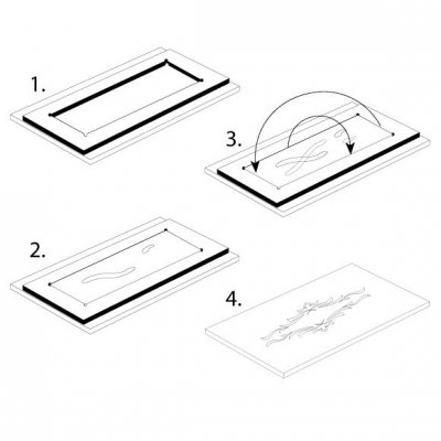 CMT Orange Tools CRCS-START1 Sada na ornamenty (fréza 3D S=8mm + šablóna KLASIK s rámom)