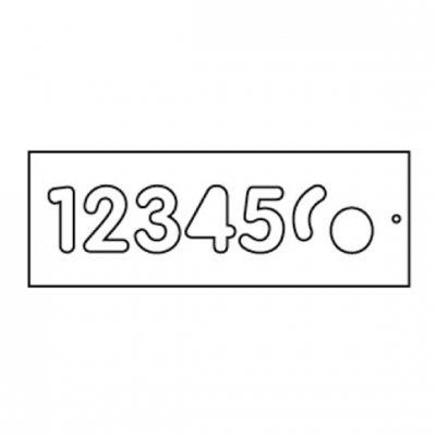 TREND 102-WP-T/NUC/57A Frézovacia šablóna na číslice, veľ. 57 mm, 1-6
