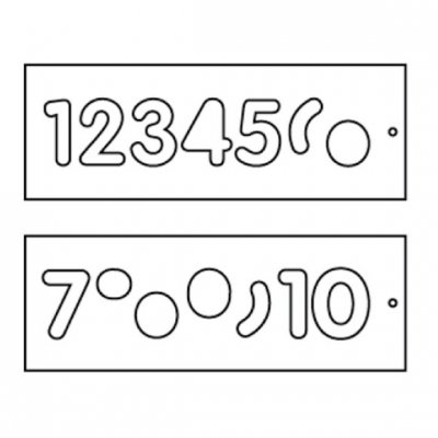 TREND 102-TEMP/NUC/57 Frézovacia sada šablón na číslice, veľ. 57 mm, 1-10