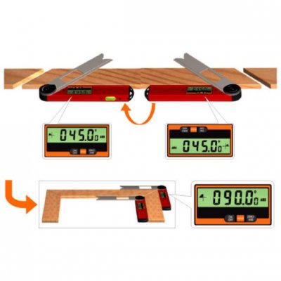 IGM Fachman FDU-002 Digitálny uhlomer s ramenom 0°- 220°