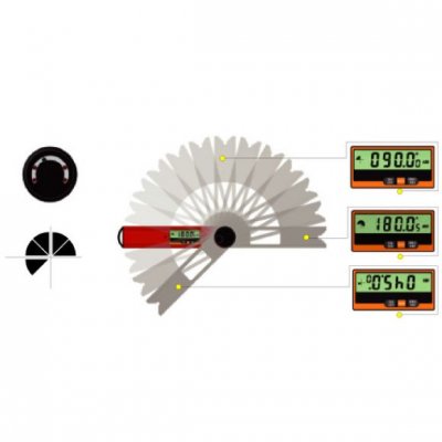 IGM Fachman FDU-002 Digitálny uhlomer s ramenom 0°- 220°