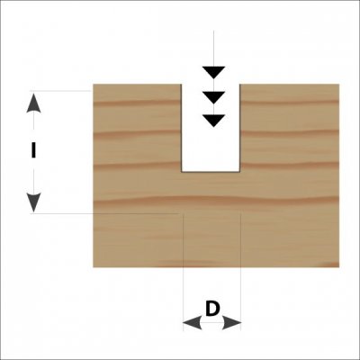 IGM Fachman M110 Drážkovacia fréza so zavrtávacím zubom - D12x40x80 S=8 HM