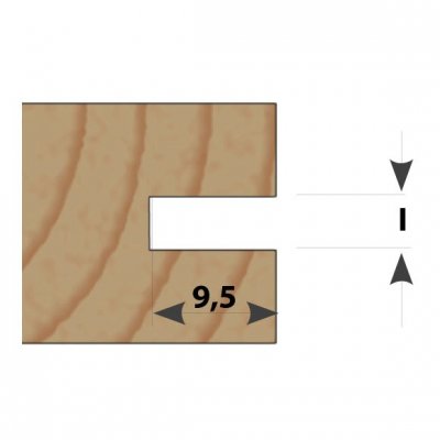 IGM Fachman M122 Tanierová drážkovacia fréza - D31,8x3 L62,4 S=8 HM