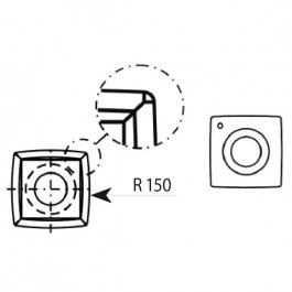 IGM Professional N013-14132 Žiletka tvrdokovová Z4 zaoblená N013 - 14x14x2 R150 d4,6 R2=0,2mm Drevo+