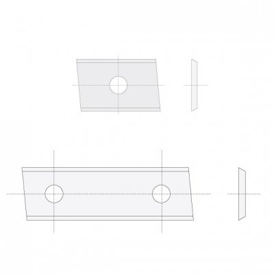IGM Professional N014-40141  Žiletka tvrdokovová Z2 zkosená N014 - 40x12x1,5 UNI P