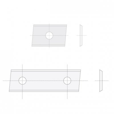 IGM Professional N014-30142  Žiletka tvrdokovová Z2 zkosená N014 - 30x12x1,5 UNI L