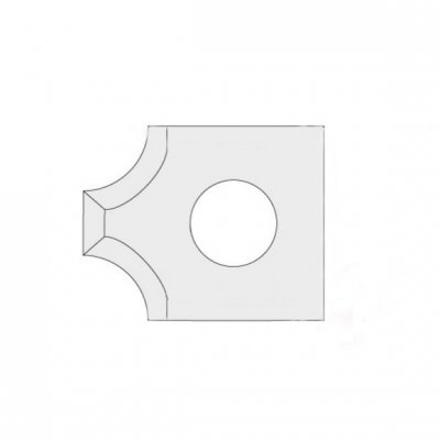 IGM Professional N031-40142  Žiletka tvrdokovová rádiusová N031 - 2xR4 15x18x2 UNI