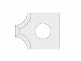 IGM Professional N031-40142  Žiletka tvrdokovová rádiusová N031 - 2xR4 15x18x2 UNI