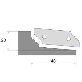 IGM Professional F631-091121 Profilový nôž pre F631 - typ A, spodný