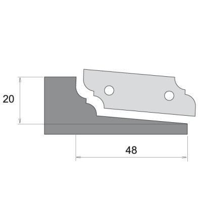 IGM Professional F631-90100 Profilový nôž pre F631 - typ A, horný