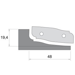 IGM Professional F631-90200 Profilový nôž pre F631 - typ B, horný