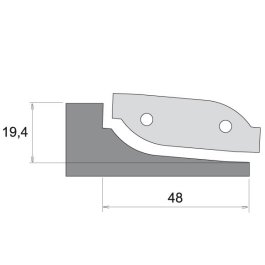 IGM Professional F631-091123 Profilový nôž pre F631 - typ C, spodný