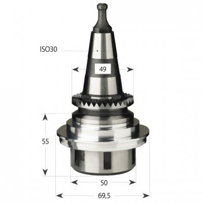IGM Professional F400-02001 Upínacia hlava pre stroje Morbidelli a SCM - ISO30 55 mm P