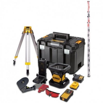 DeWALT DCK374D1R Súprava rotačného lasera červeného