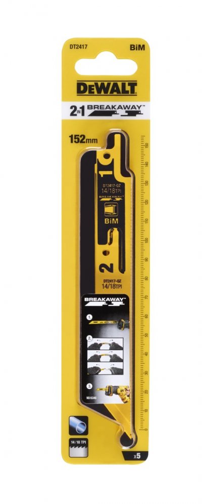 DeWALT DT2417 Sada odlomiteľných plátkov na kov 152 mm, 5 ks