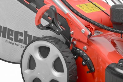 HECHT5543SXE Trojkolesová motorová kosačka  5 v 1 s pojazdom a ľahkým štartom, 173 cm3, 60 l