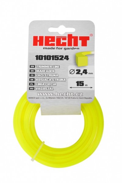 HECHT10101524 Struna štvorcová 2,4 mm x 15 m