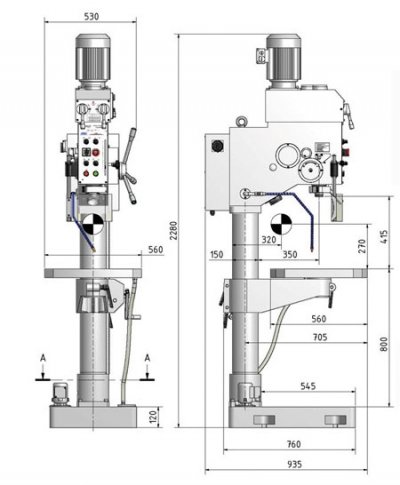 OPTIMUM Stĺpová prevodová vŕtačka OPTIdrill B 40 GSP
