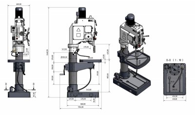 OPTIMUM Stlpová prevodová vŕtačka OPTIdrill B 50 GSM