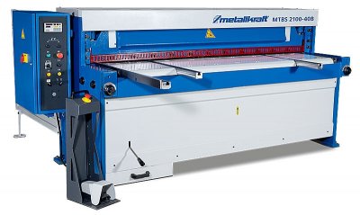 Metallkraft® Elektrické nožnice na plech MTBS 2100-40 B s programovateľným zadným dorazom